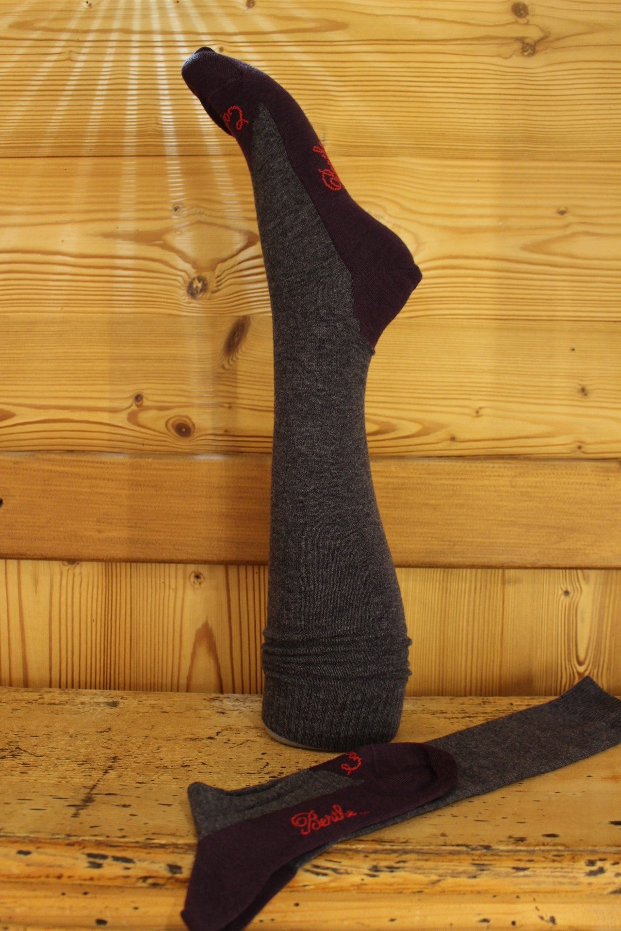 Longues chaussettes homme en cachemire et laine fabriqué france BERTHE AUX GRANDS PIEDS