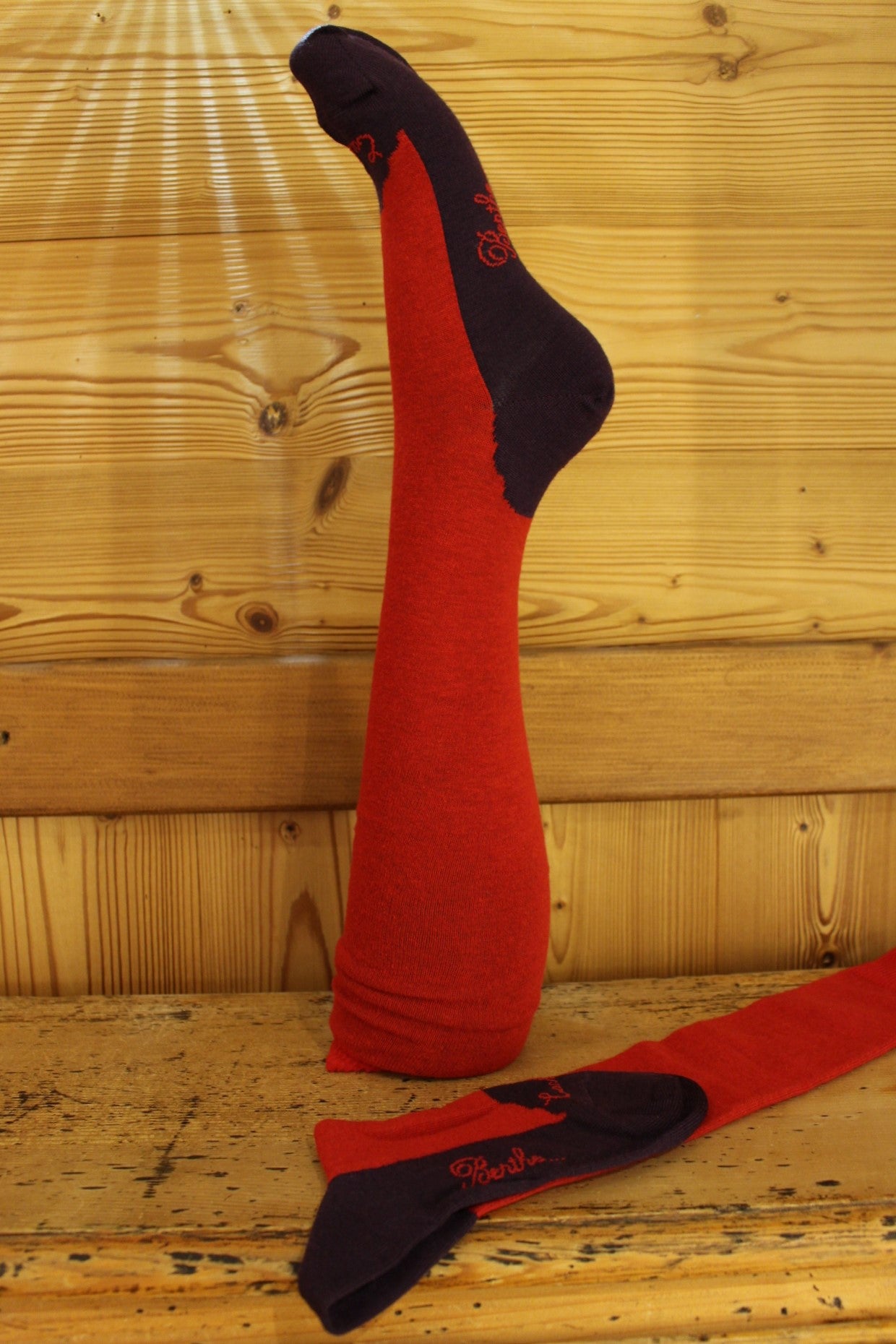 Longues chaussettes homme en cachemire et laine fabriqué france BERTHE AUX GRANDS PIEDS