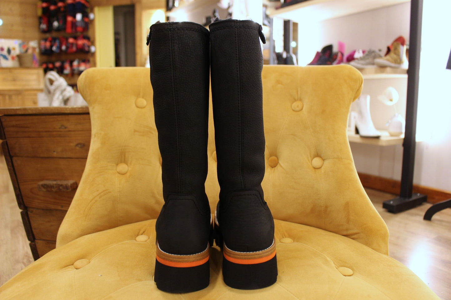 Botte réversible en cuir gras nubuck noir PANAMA JACK