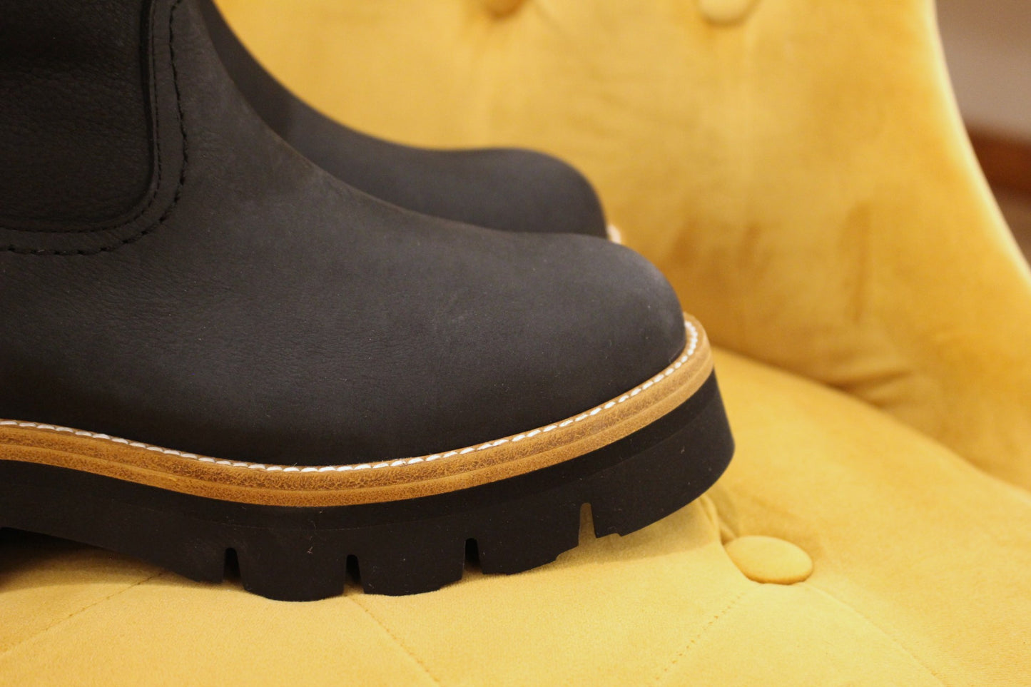 Botte réversible en cuir gras nubuck noir PANAMA JACK