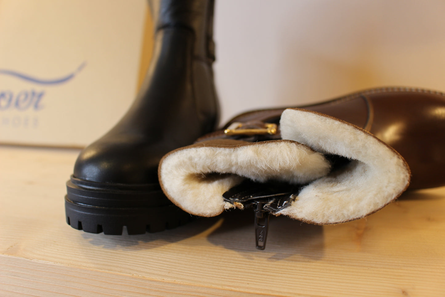 Bottines cuir et laine semelle crantée et isolante HOOPER