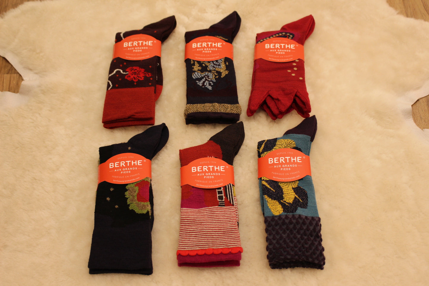 Mi chaussettes femme en laine fabrication française BERTHE AUX GRANDS PIEDS
