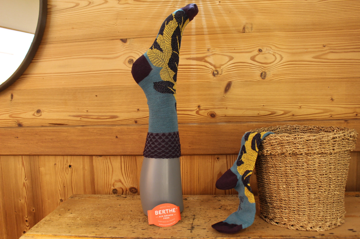 Mi chaussettes femme en laine fabrication française BERTHE AUX GRANDS PIEDS