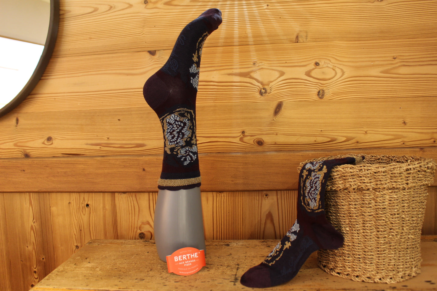 Mi chaussettes femme en laine fabrication française BERTHE AUX GRANDS PIEDS