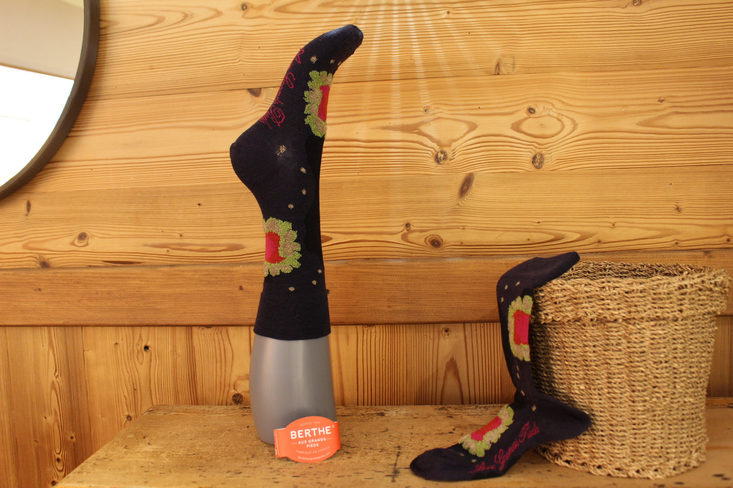 Mi chaussettes femme en laine fabrication française BERTHE AUX GRANDS PIEDS