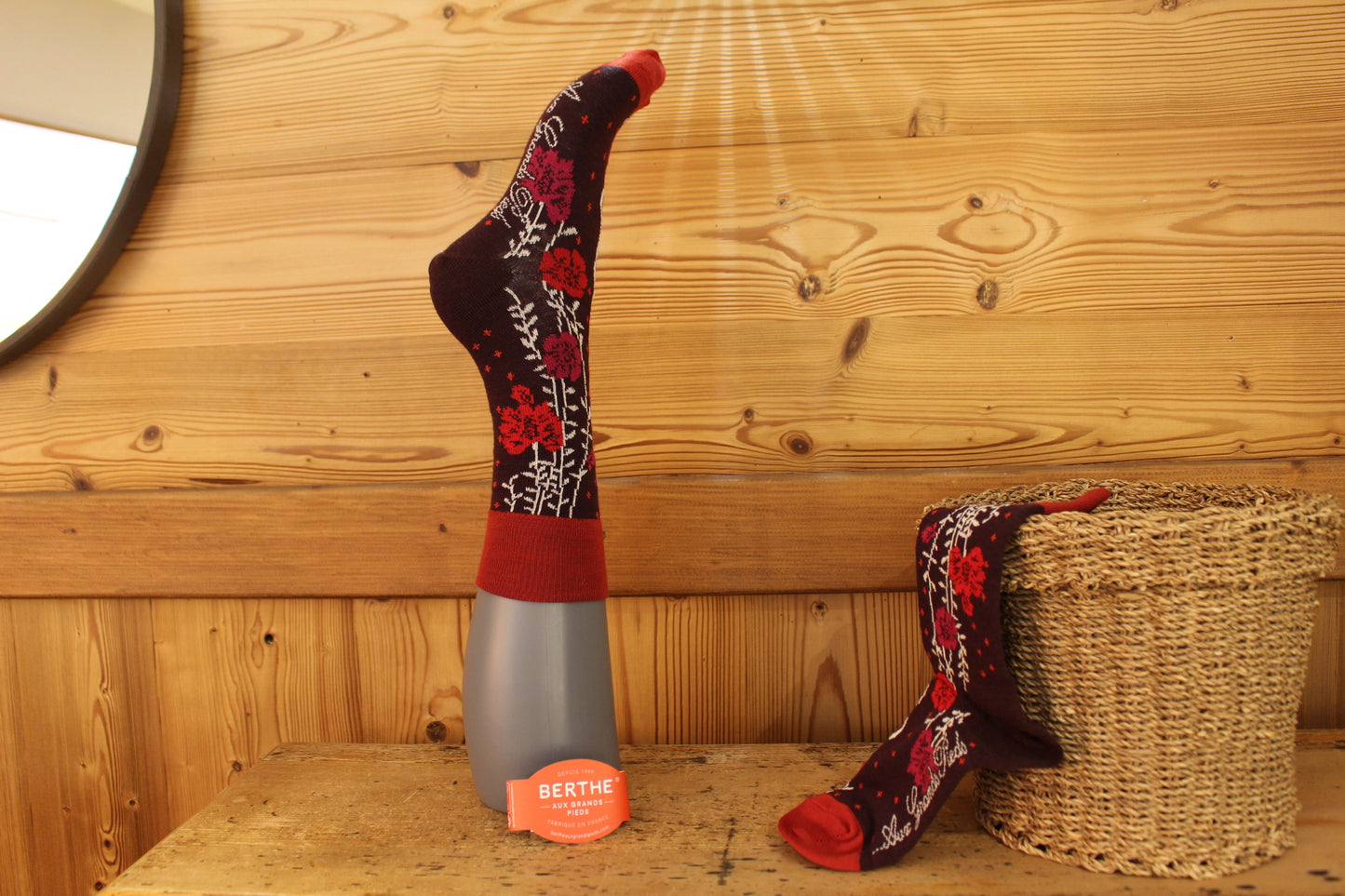 Mi chaussettes femme en laine fabrication française BERTHE AUX GRANDS PIEDS