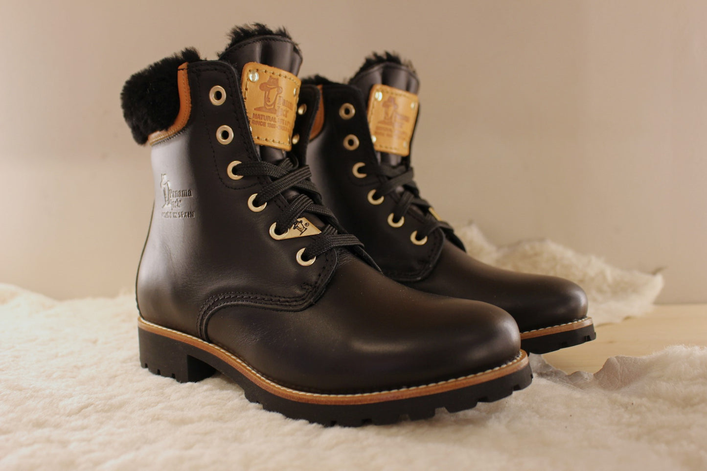 Bottines femme en cuir waterproof noir PANAMA JACK