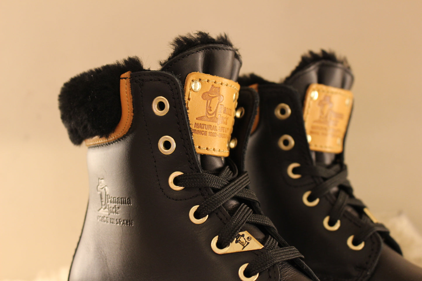 Bottines femme en cuir waterproof noir PANAMA JACK
