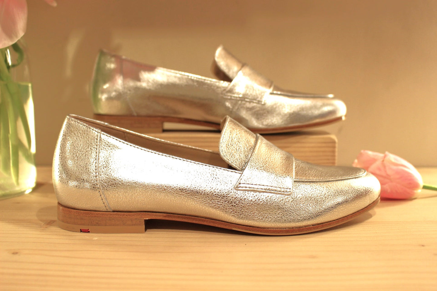 Mocassin femme métal argent LLOYD
