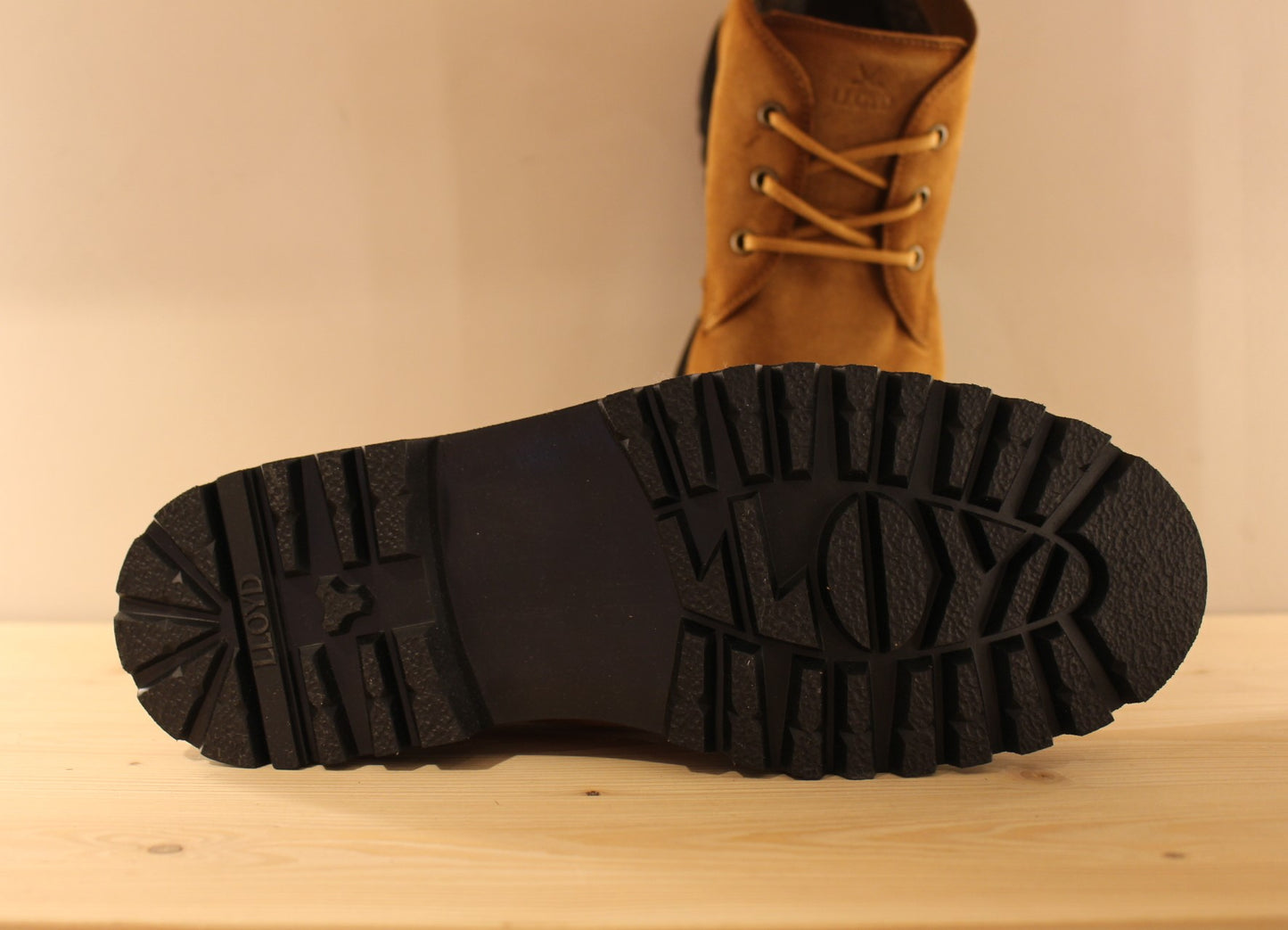 Bottine cuir velours camel et mouton LLOYD