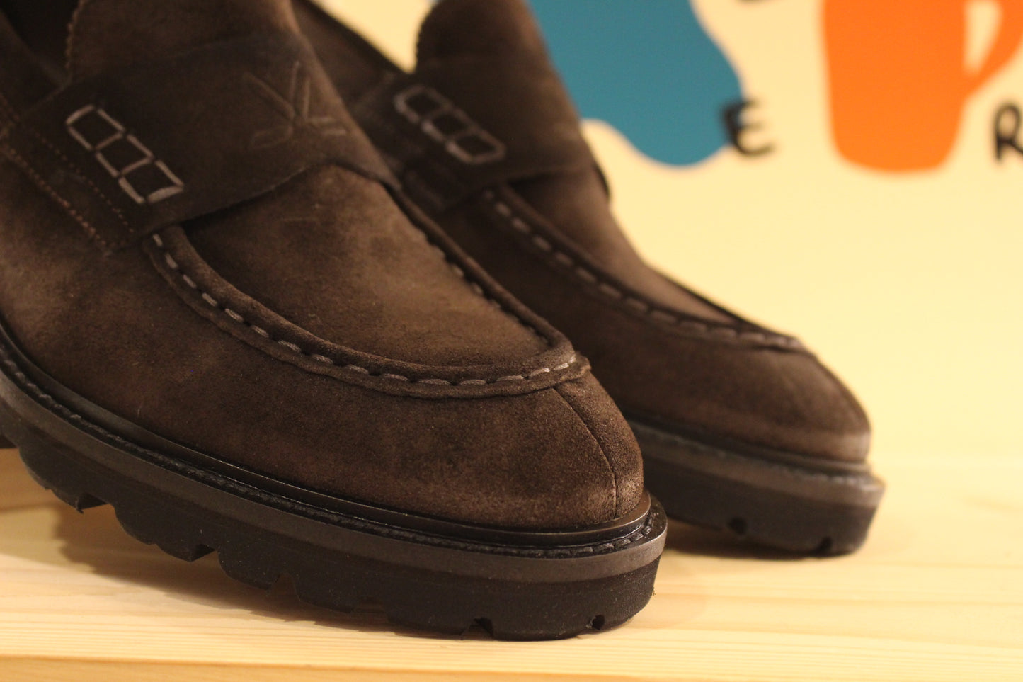 Mocassins en cuir velours LLOYD légèrement effilé
