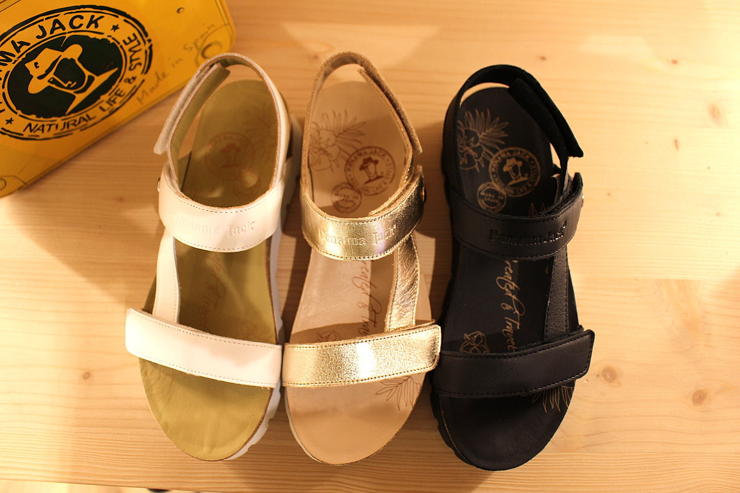Sandale cuir et scratch fabrication espagnole PANAMA JACK