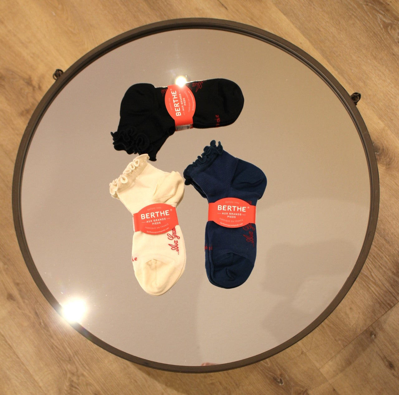 Chaussette courte en soie fabrication française BERTHE AUX GRANDS PIEDS