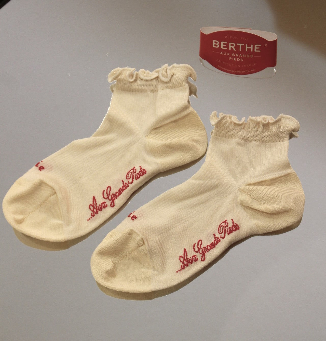 Chaussette courte en soie fabrication française BERTHE AUX GRANDS PIEDS
