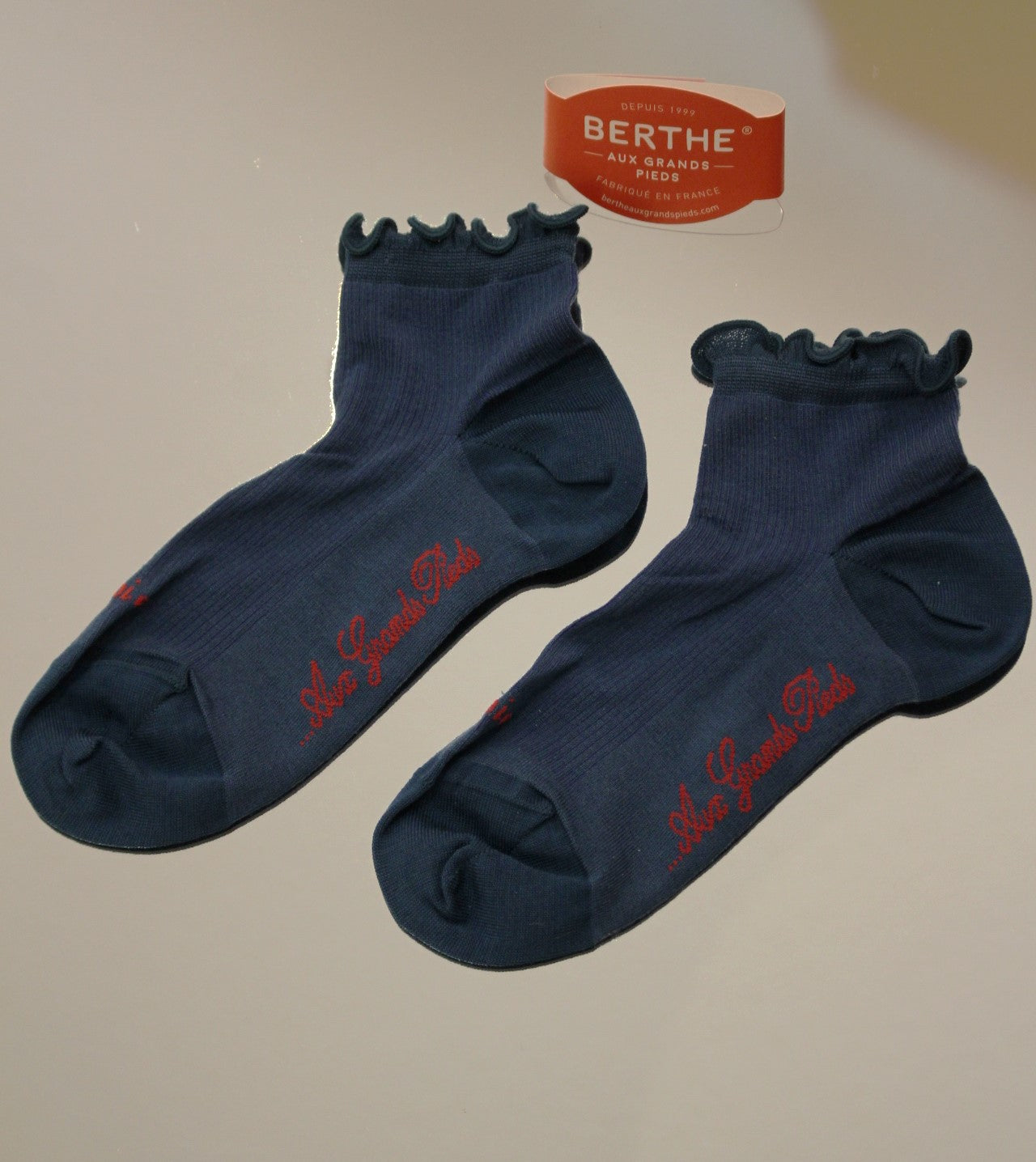 Chaussette courte en soie fabrication française BERTHE AUX GRANDS PIEDS
