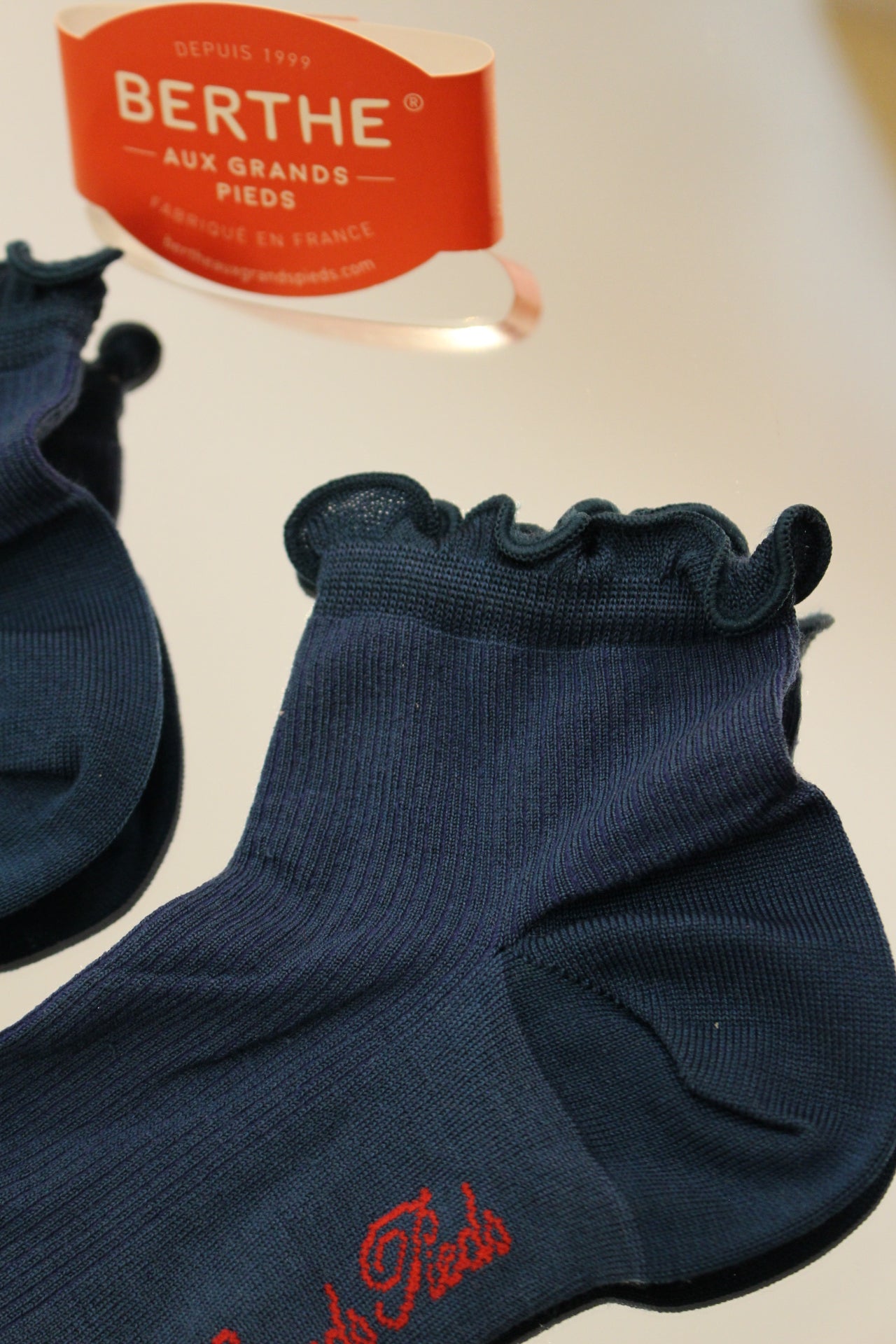 Chaussette courte en soie fabrication française BERTHE AUX GRANDS PIEDS
