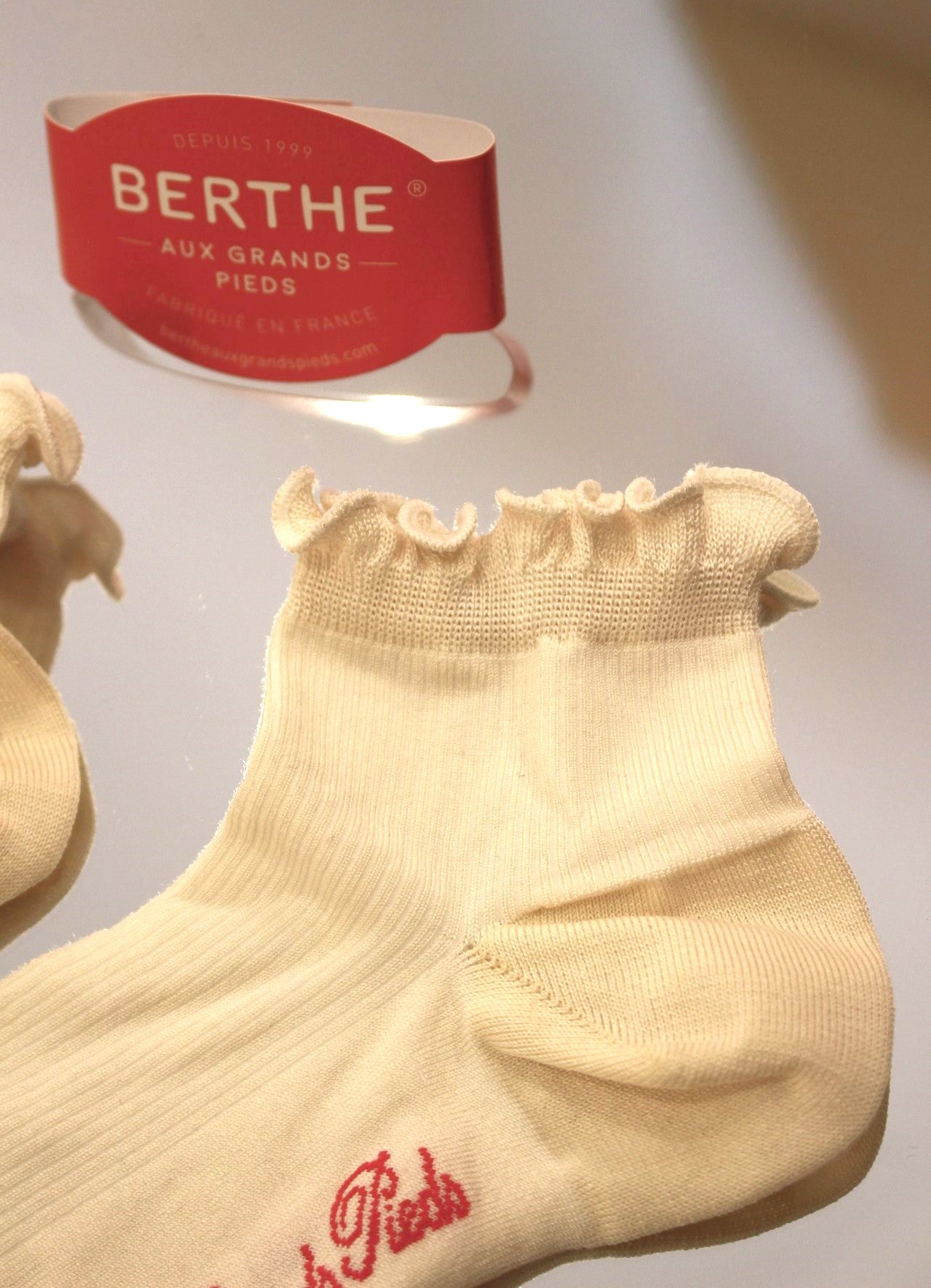 Chaussette courte en soie fabrication française BERTHE AUX GRANDS PIEDS