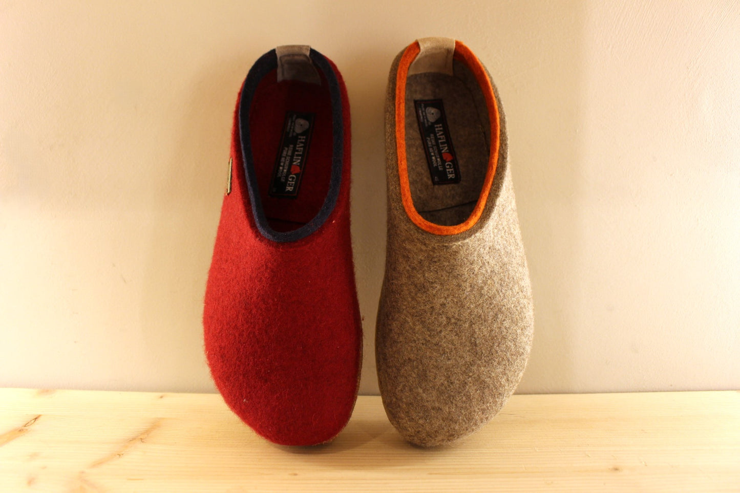 Chausson coupe mule en laine sabot liège HAFLINGER
