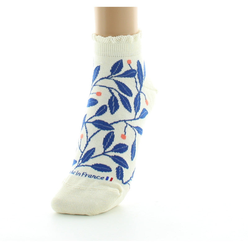 Chaussette DAGOBERT pour femme thème feuille