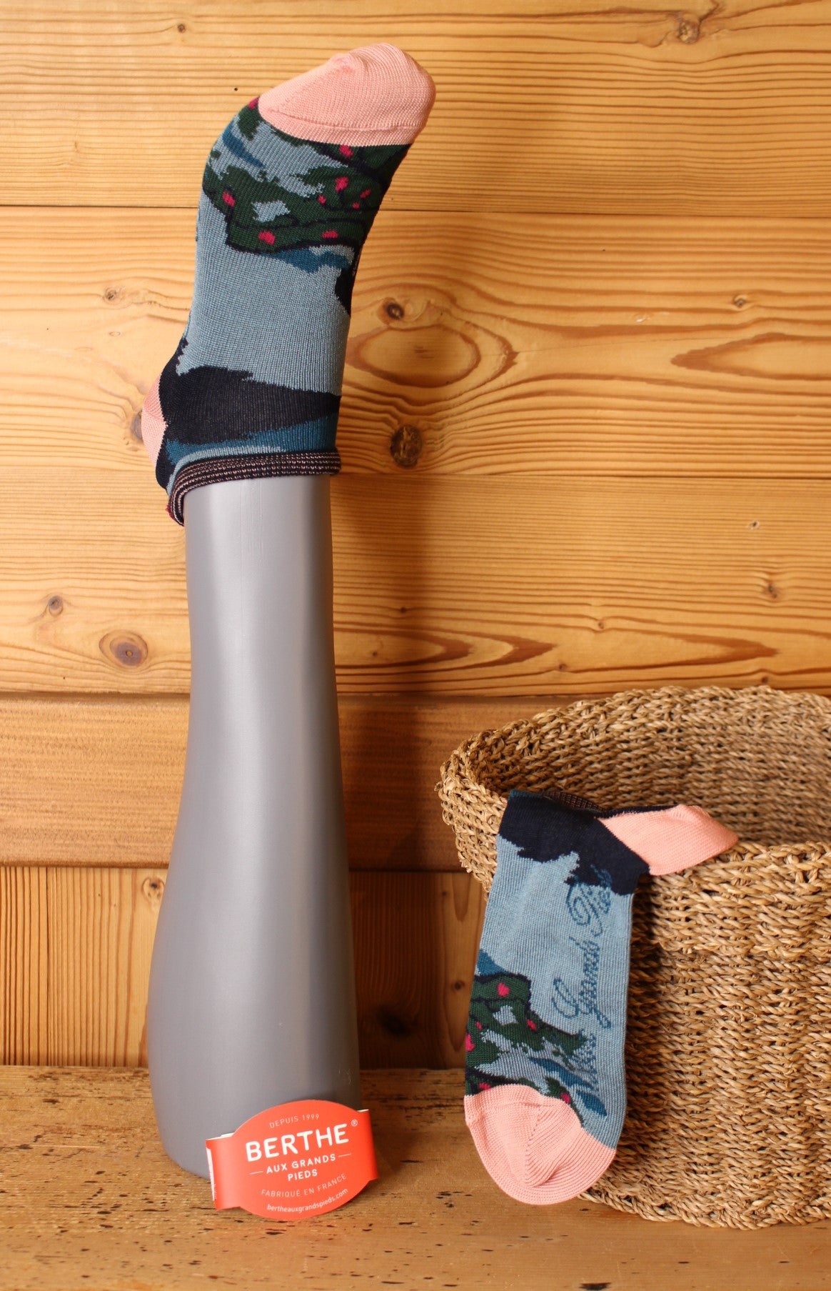 Mi-Chaussettes BERTHE AUX GRANDS PIEDS fabrication française fil d'écosse