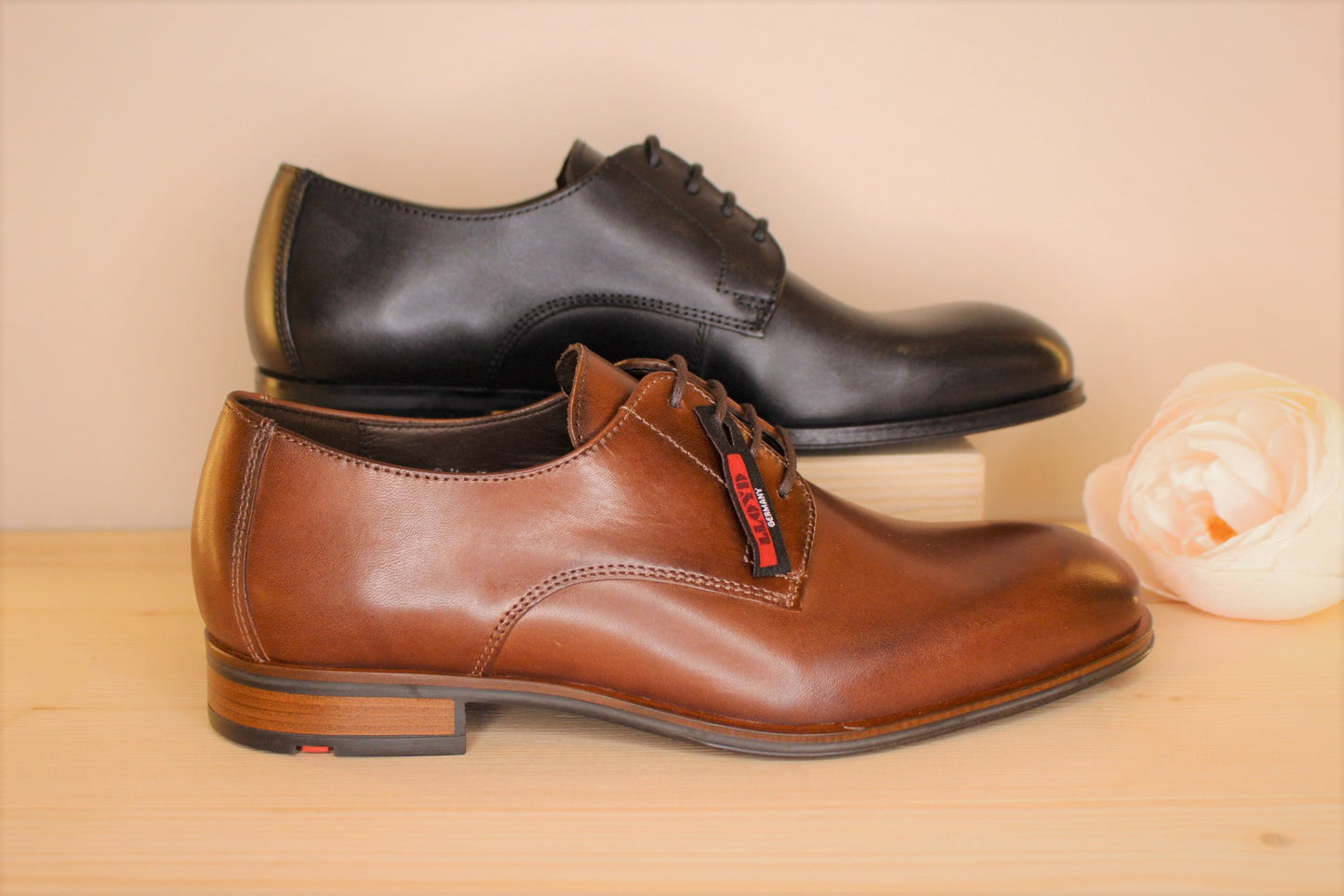 Chaussures habillées cuir noir ou cigare semelle gomme LLOYD