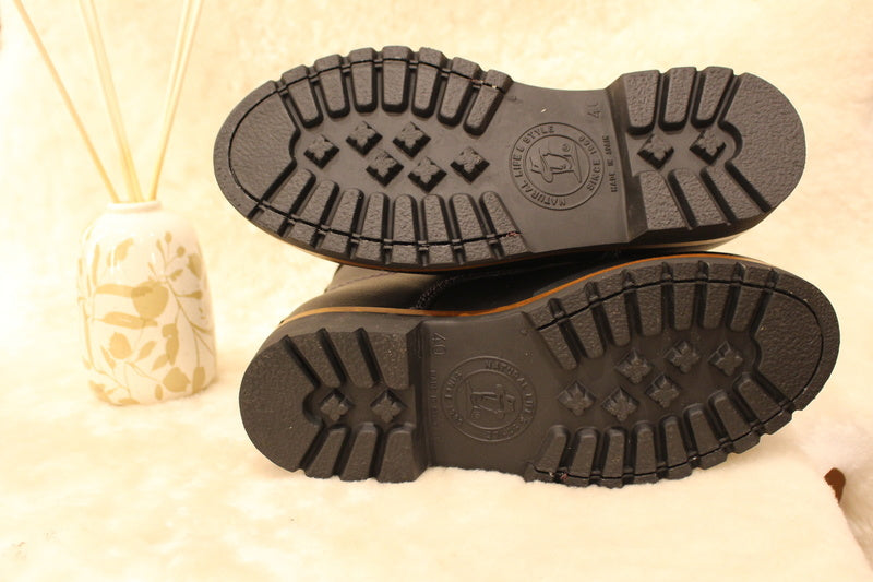 Bottines cuir waterproof cuir cuir noir