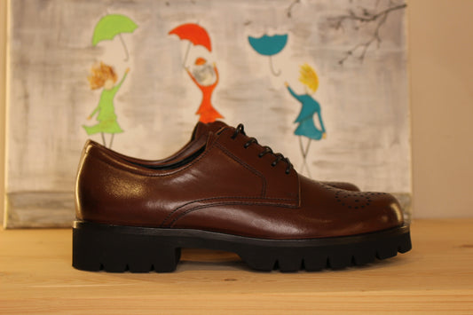 Derby femme en cuir marron HÖGL