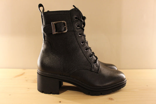 Bottines à talon de chez TAMARIS serrage lacet et zip