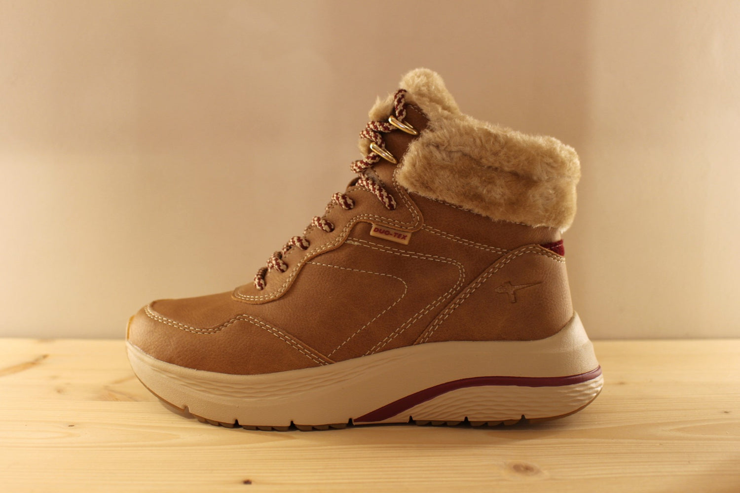 Bottine doublée chaude kaki ou cognac TAMARIS