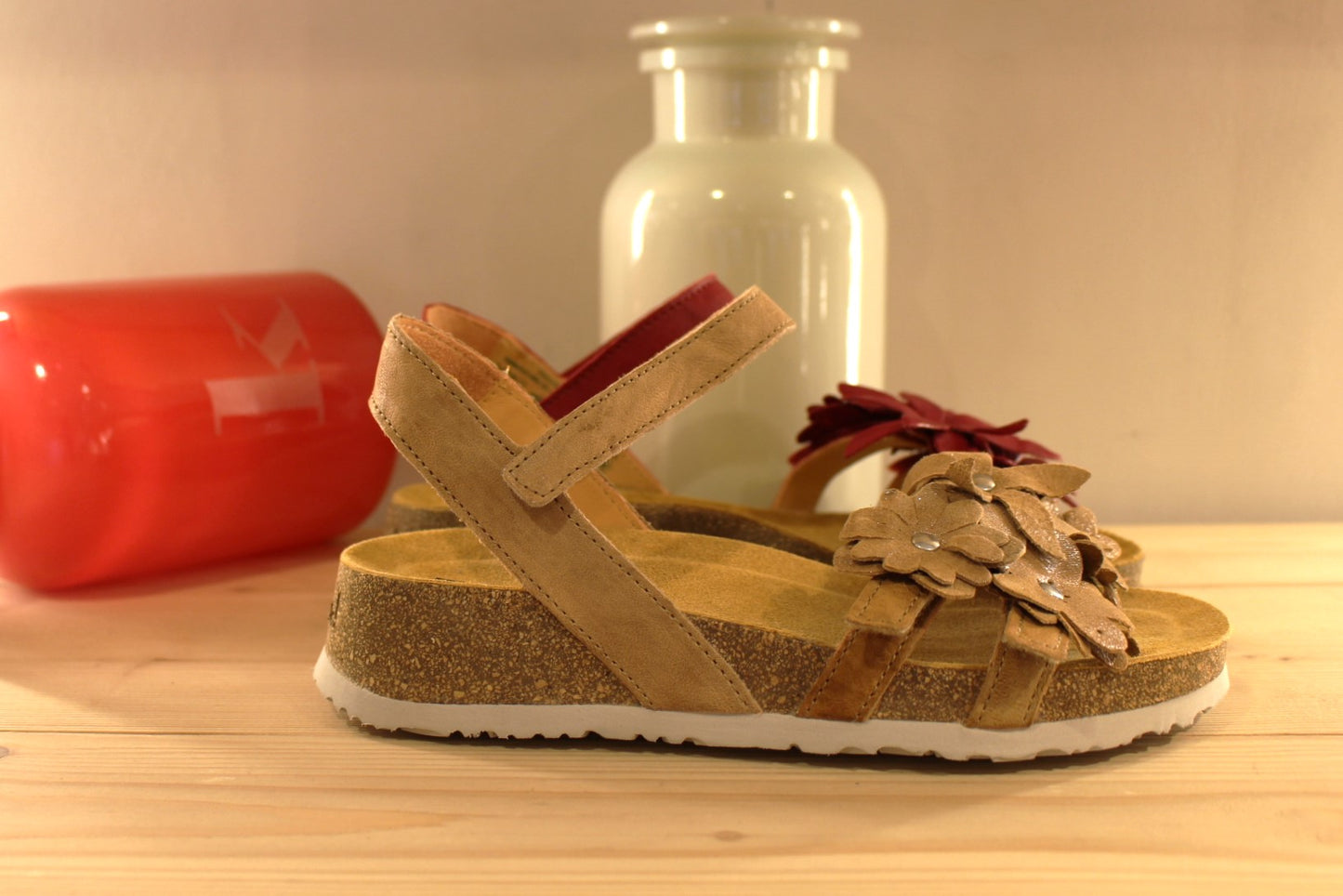 Sandale cuir THINK serrage par scratch et semelle anatomique