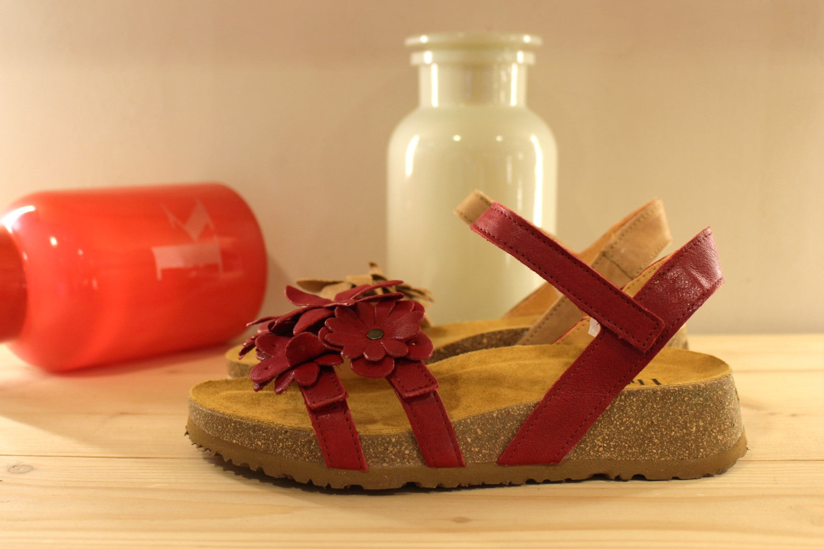 Sandale cuir THINK serrage par scratch et semelle anatomique