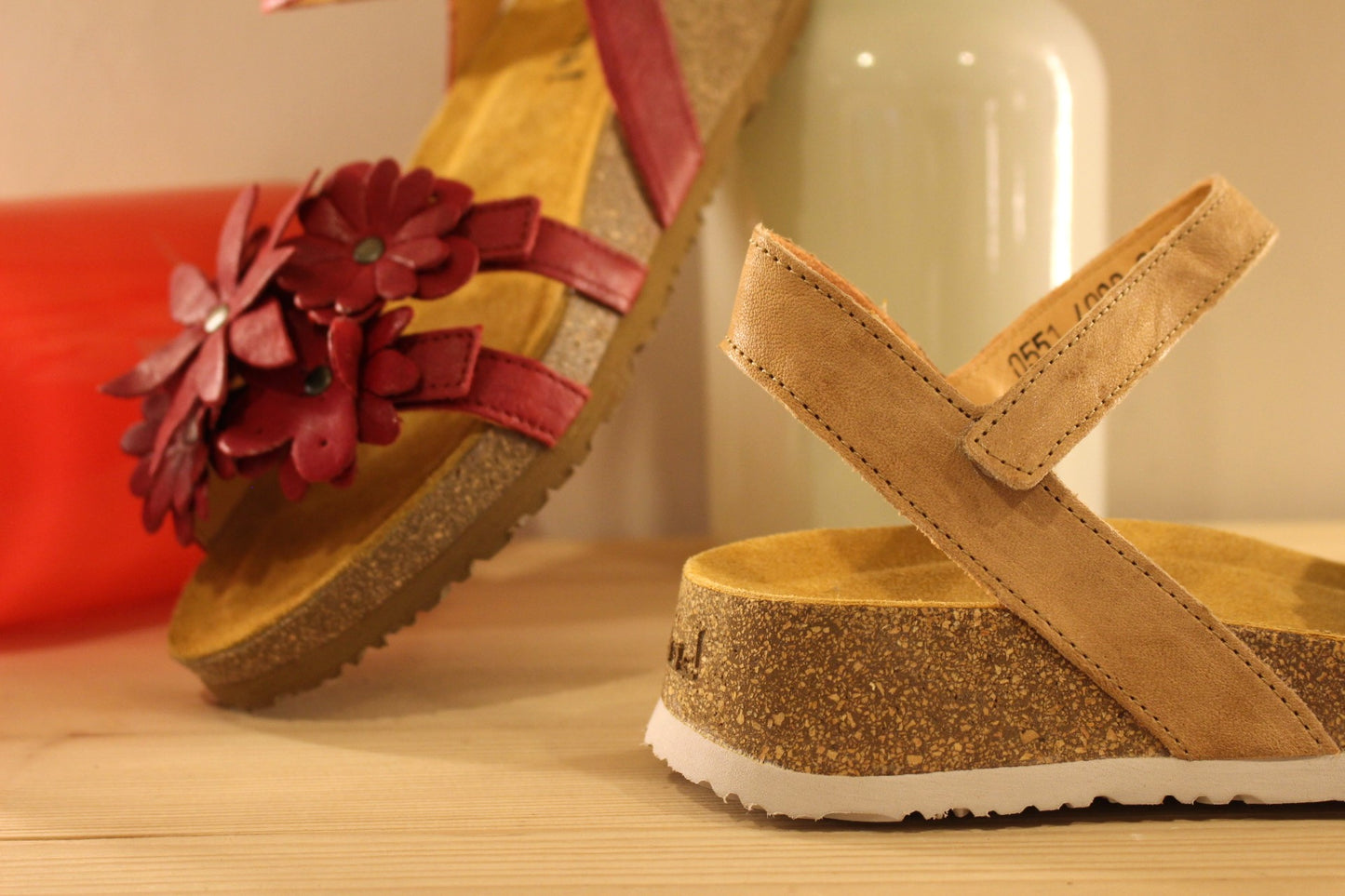 Sandale cuir THINK serrage par scratch et semelle anatomique