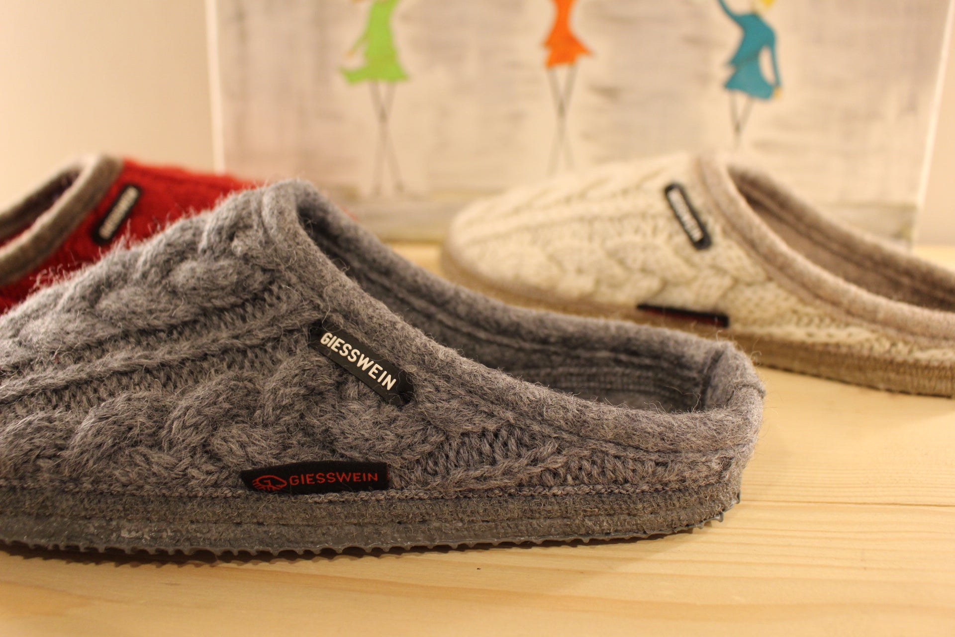 Chausson femme en pur laine torsadée Giesswein