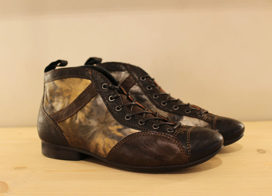 Bottine cuir métallisé extra souple THINK