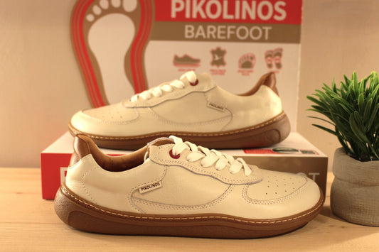 Barefoot femme en cuir blanc PIKOLINOS