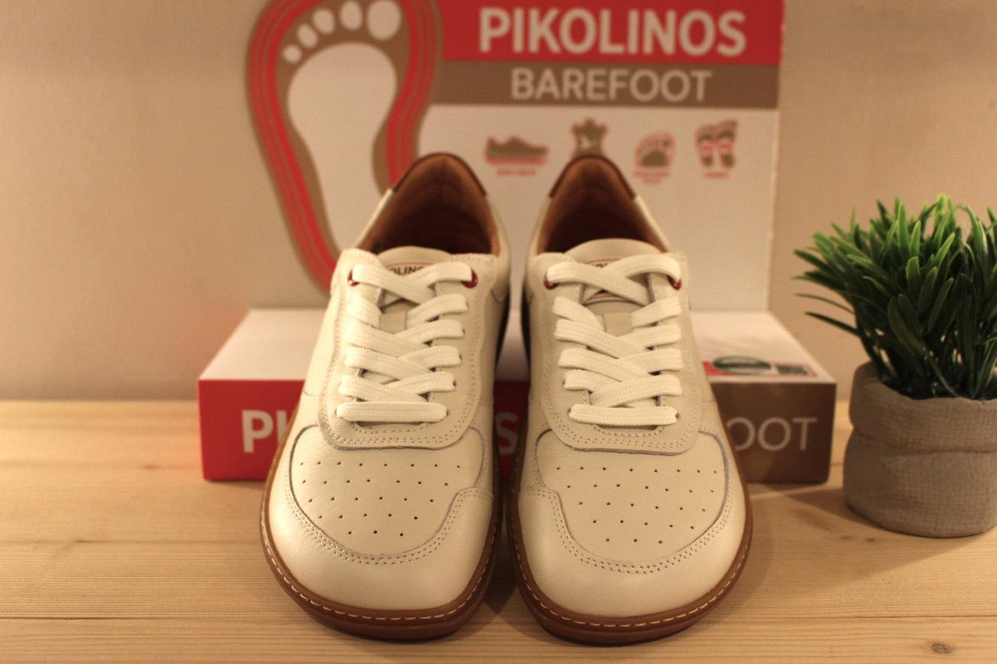 Barefoot femme en cuir blanc PIKOLINOS