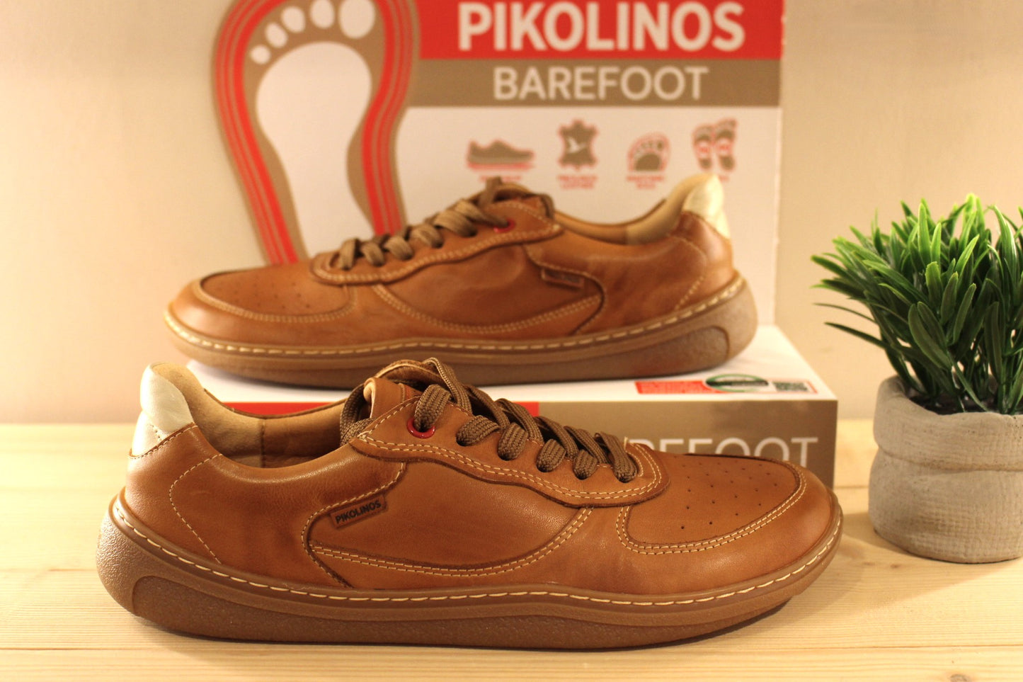 Barefoot homme en cuir beige PIKOLINOS