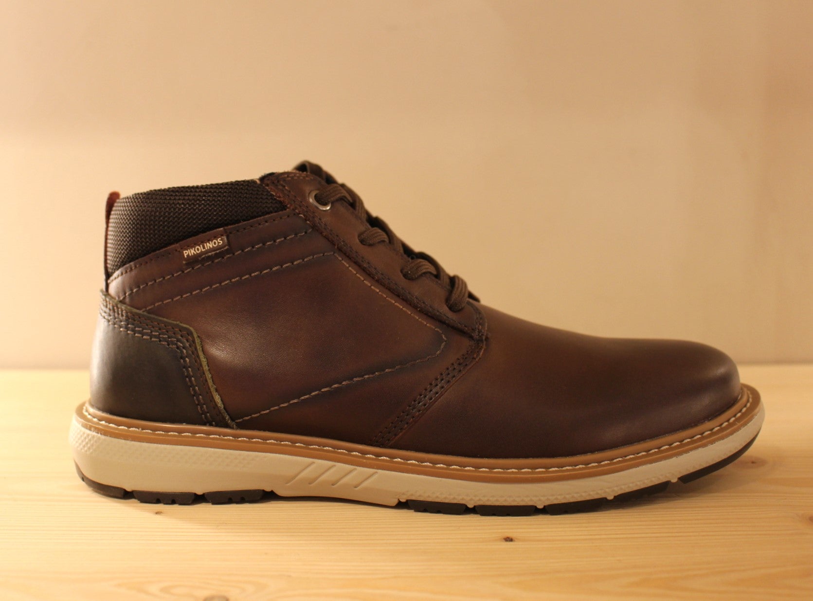 Bottines cuir marron semelle interne amovible et à mémoire de forme PIKOLINOS
