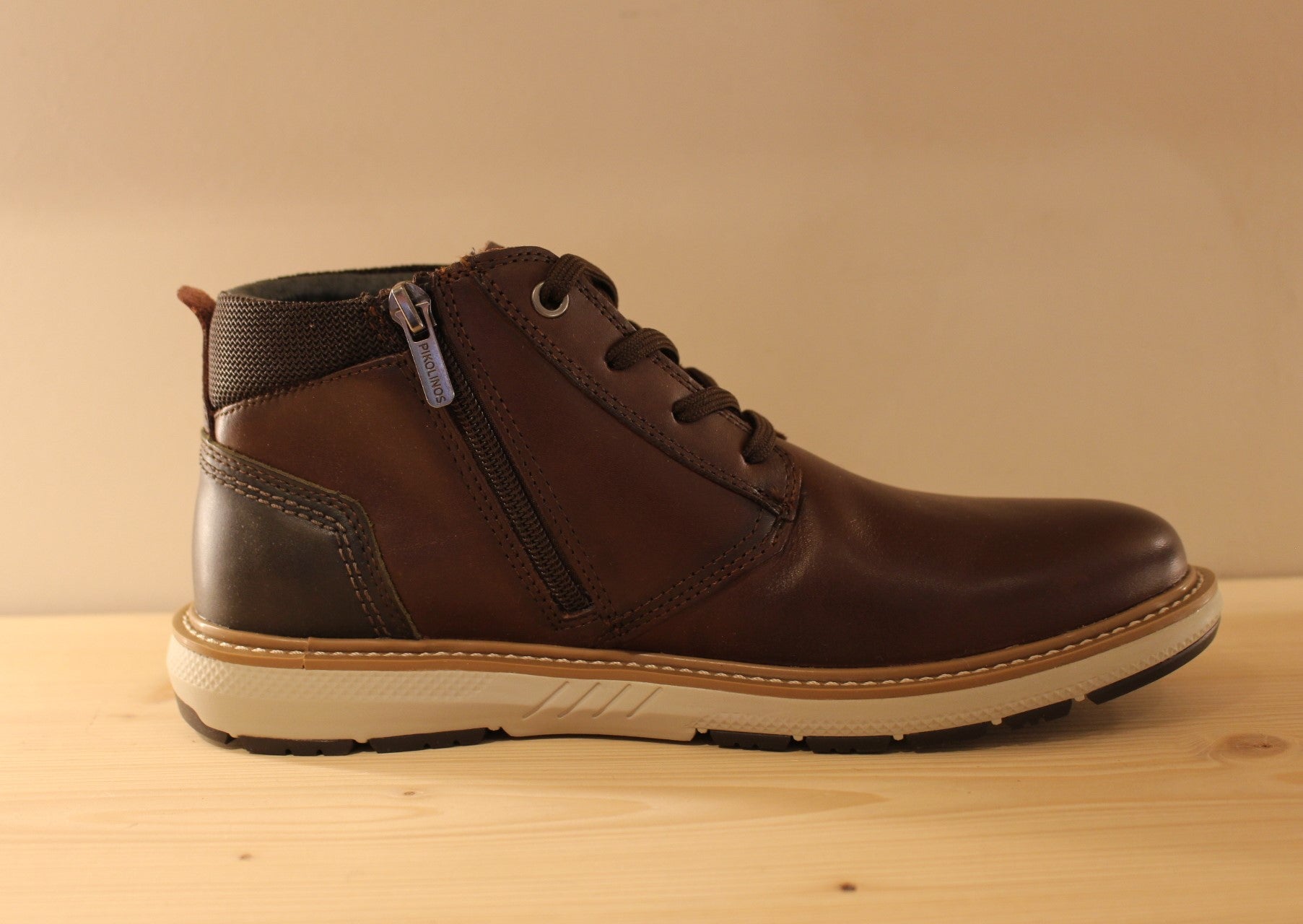 Bottines cuir marron semelle interne amovible et à mémoire de forme PIKOLINOS
