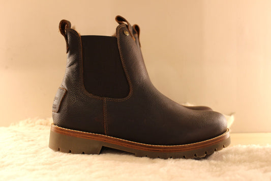 Bottine cuir waterproof marron avec zip PANAMA JACK