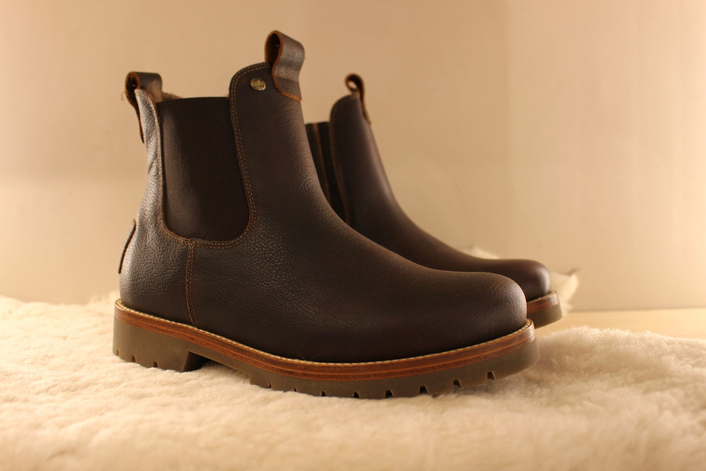 Bottine cuir waterproof marron avec zip PANAMA JACK