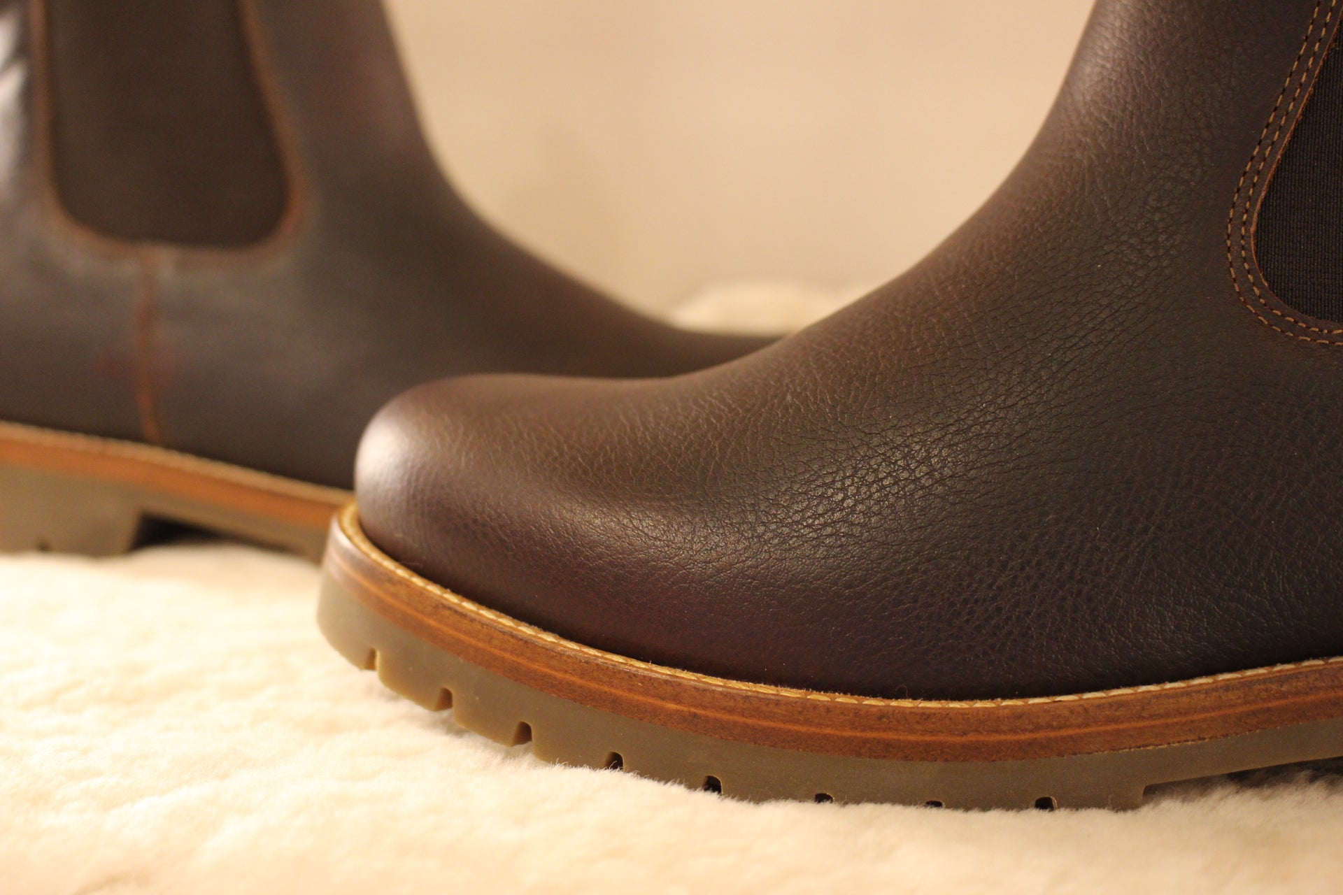 Bottine cuir waterproof marron avec zip PANAMA JACK