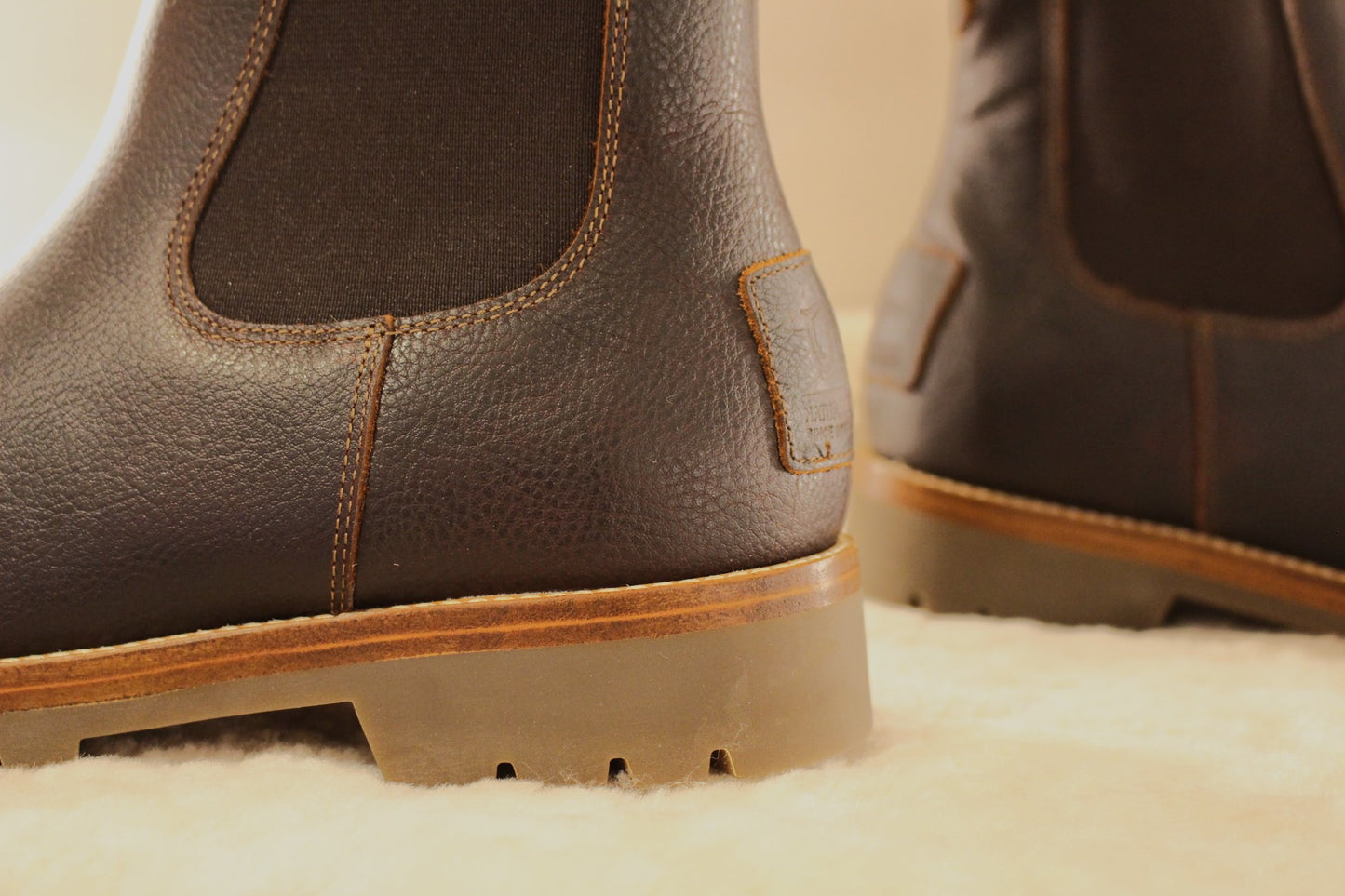 Bottine cuir waterproof marron avec zip PANAMA JACK