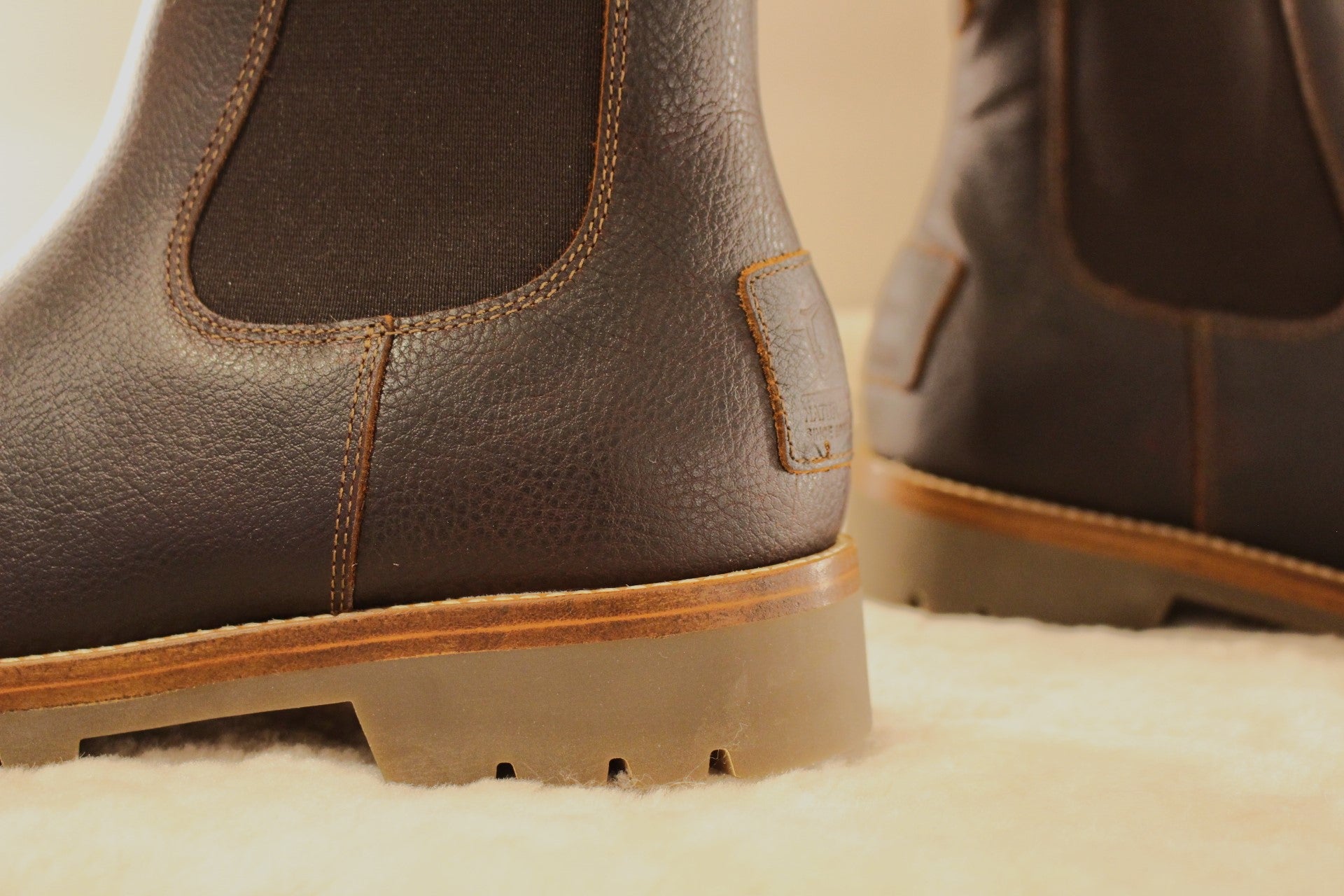 Bottine cuir waterproof marron avec zip PANAMA JACK
