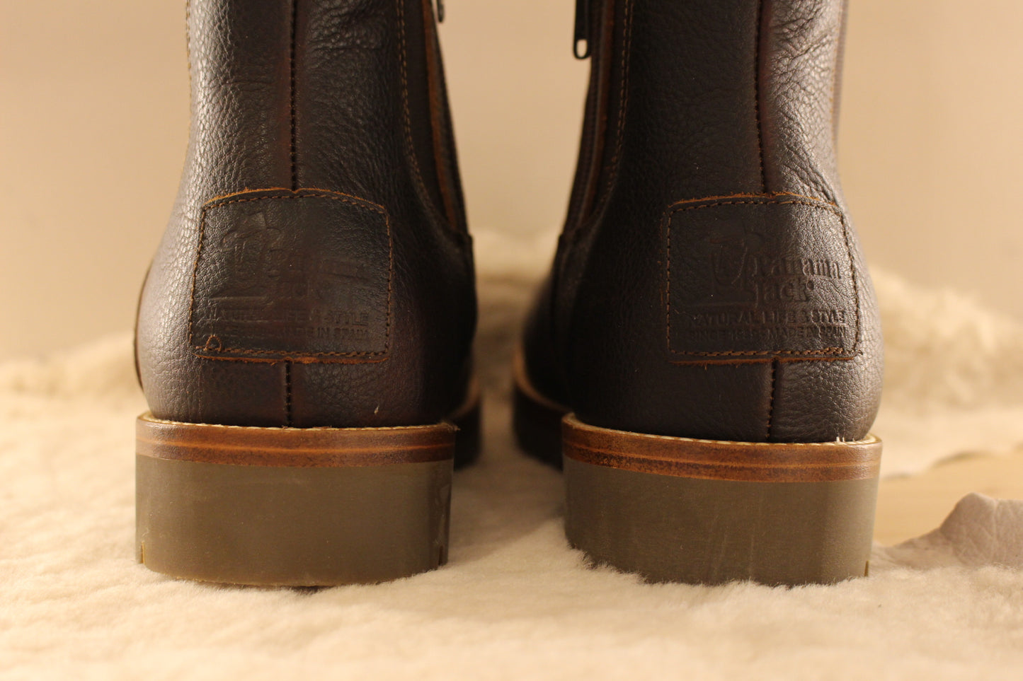 Bottine cuir waterproof marron avec zip PANAMA JACK
