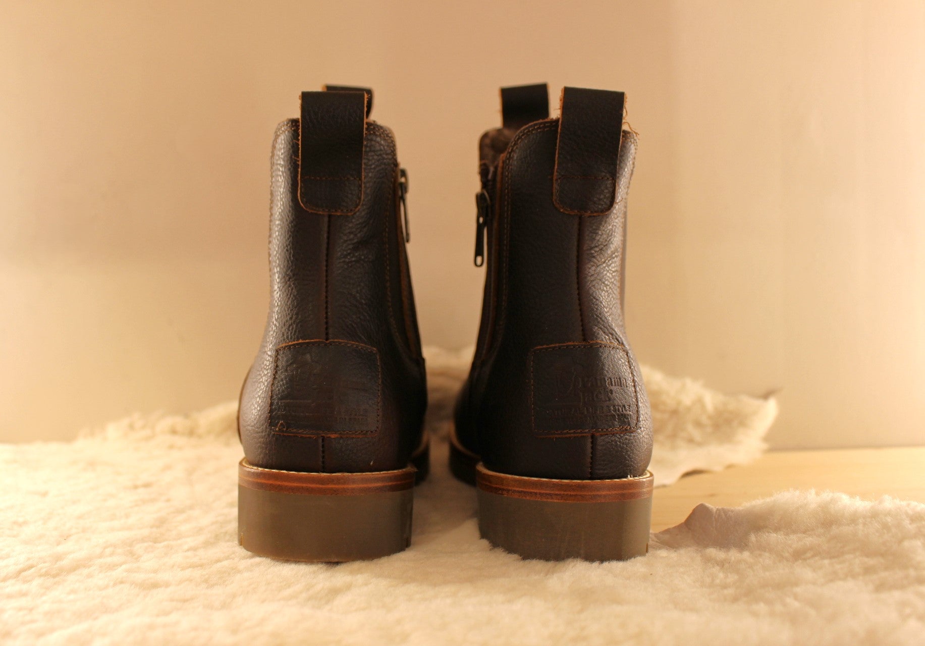 Bottine cuir waterproof marron avec zip PANAMA JACK