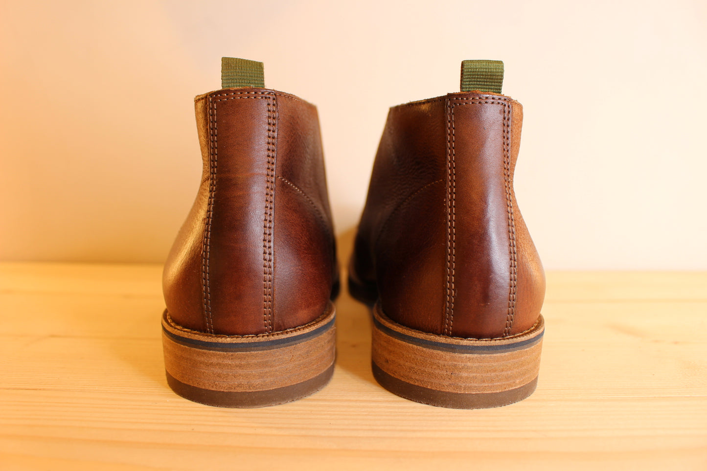 Boots LLOYD cuir havane serrage lacets semelle gomme