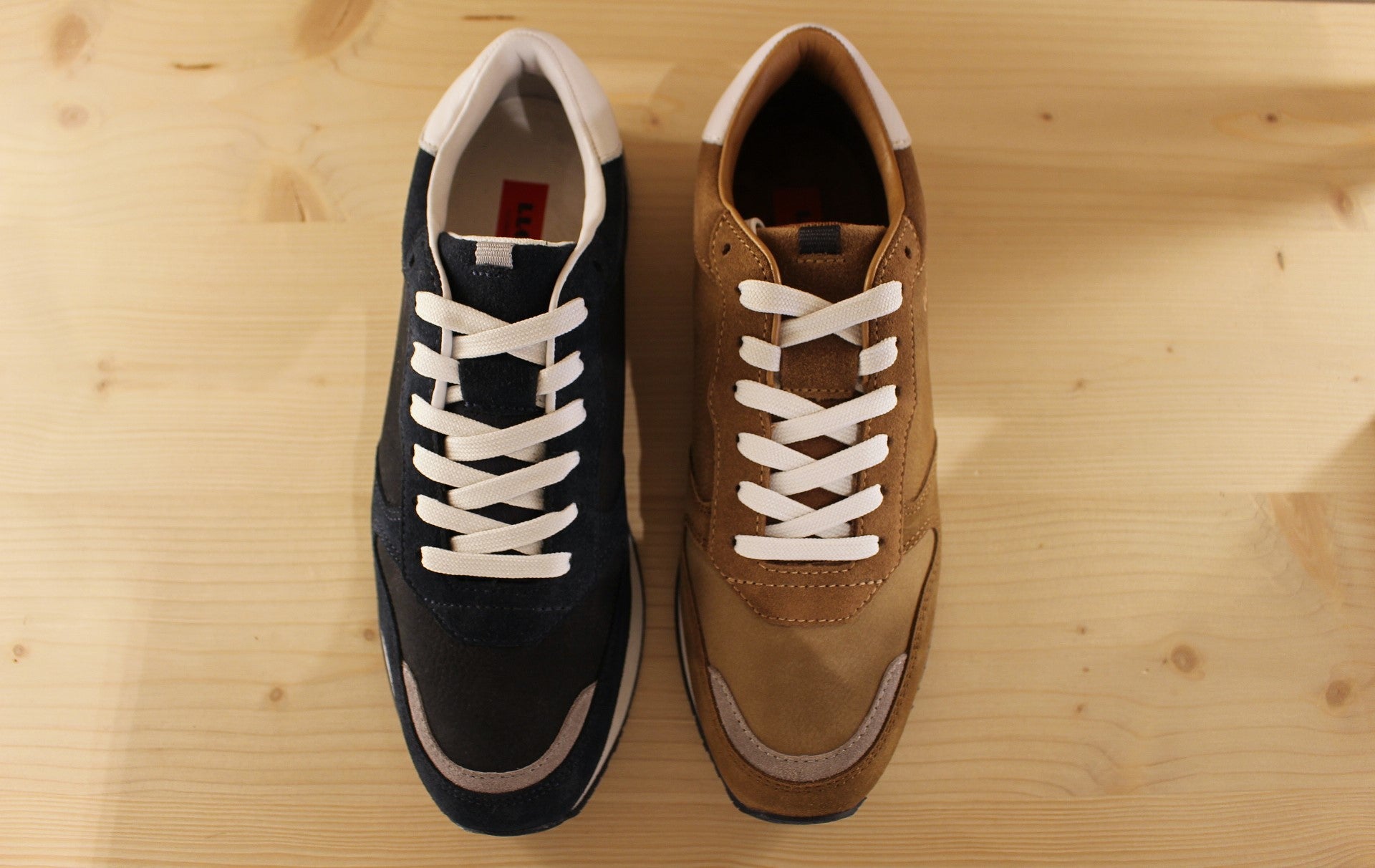 Sneaker homme en cuir bleu ou marron avec semelle interne amovible LLOYD