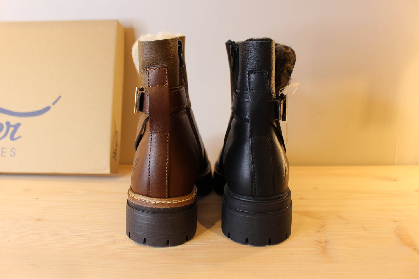 Bottines cuir et laine semelle crantée et isolante HOOPER