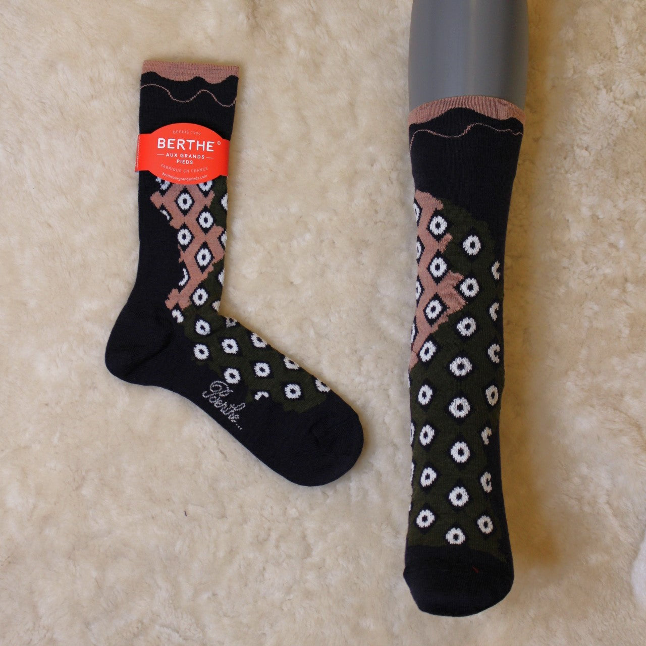 Mi-chaussette en laine BERTHE AUX GRANDS PIEDS